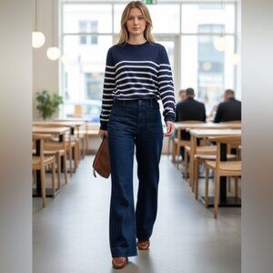 Sezane Le 70s Retro Flare Dark Wash Jean size 2